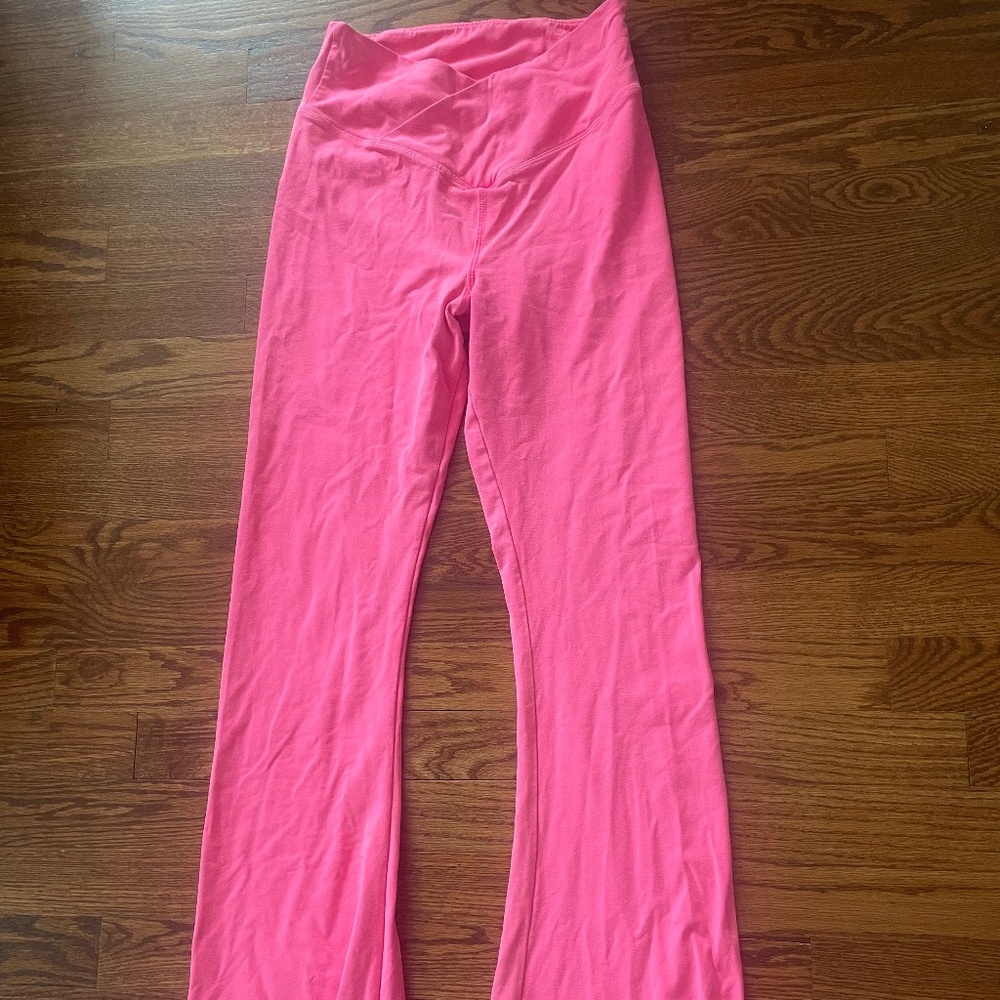 Pink Victorias Secret Crossover Flared Leggings
